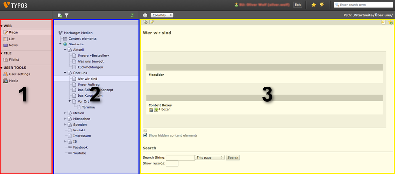 Datei:Typo3-03-Oberfläche.png